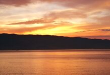 Reggio Calabria, lungomare, tramonto, panorama stretto