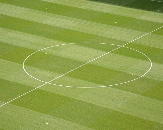 Stadio, prato verde, manto erboso