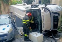 Incidente a Pizzo Calabro, camper precipita via sottostante