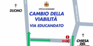 Catanzaro, senso unico in via educandato