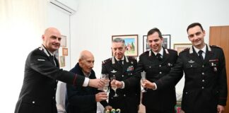 L'Appuntato Pasquale Caiola festeggia 102 anni