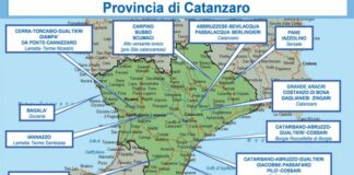 Mappa ndrangheta provincia Catanzaro